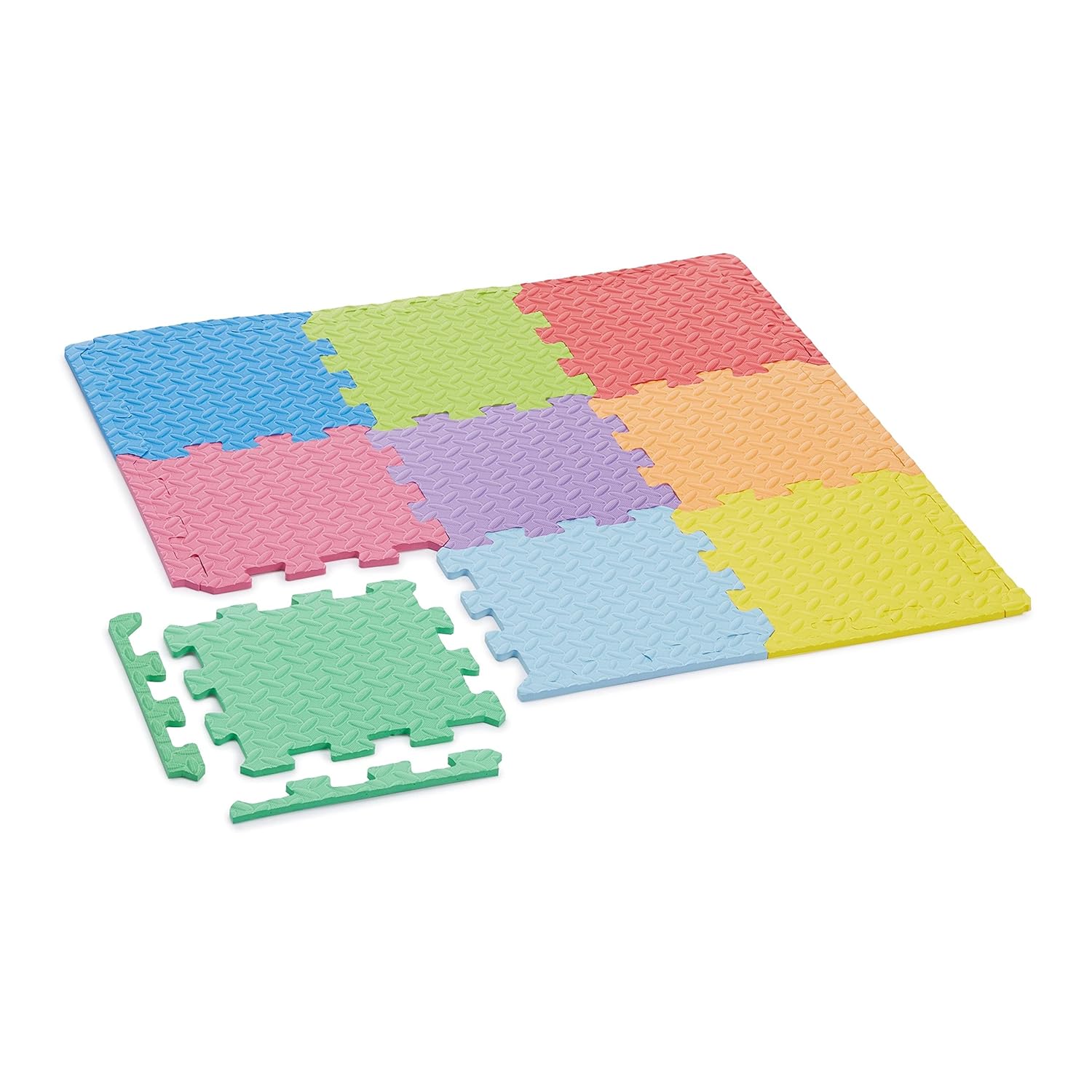 Kids Puzzle Exercise Interlocking Play Mat Eva Foam 36 Tiles 12x12 54 Borders By PAIDU