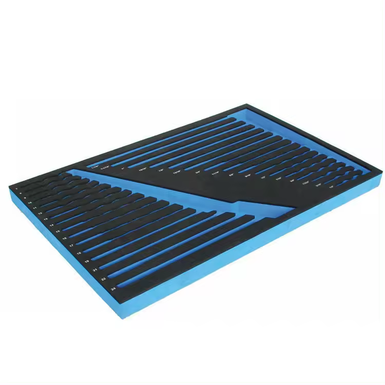 Paidu factory Custom die cutting esd white eva molded foam sample arch support insert box for industry case packing use