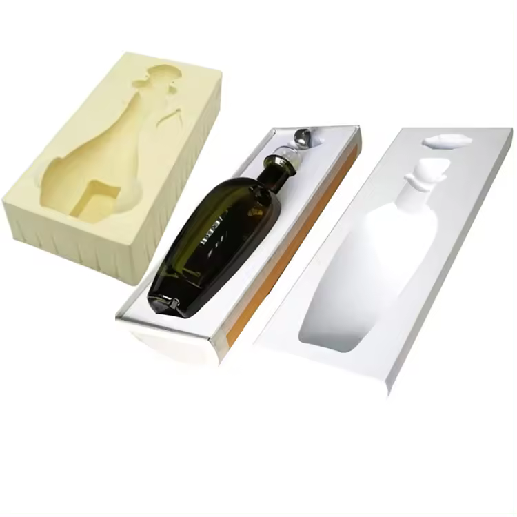 Paidu manufacture Custom white protective presentation display wine bottle packaging eva foam insert for gift tool box